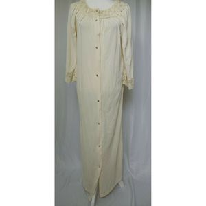 Vintage GILEAD Button Up Floor Length Nightgown S